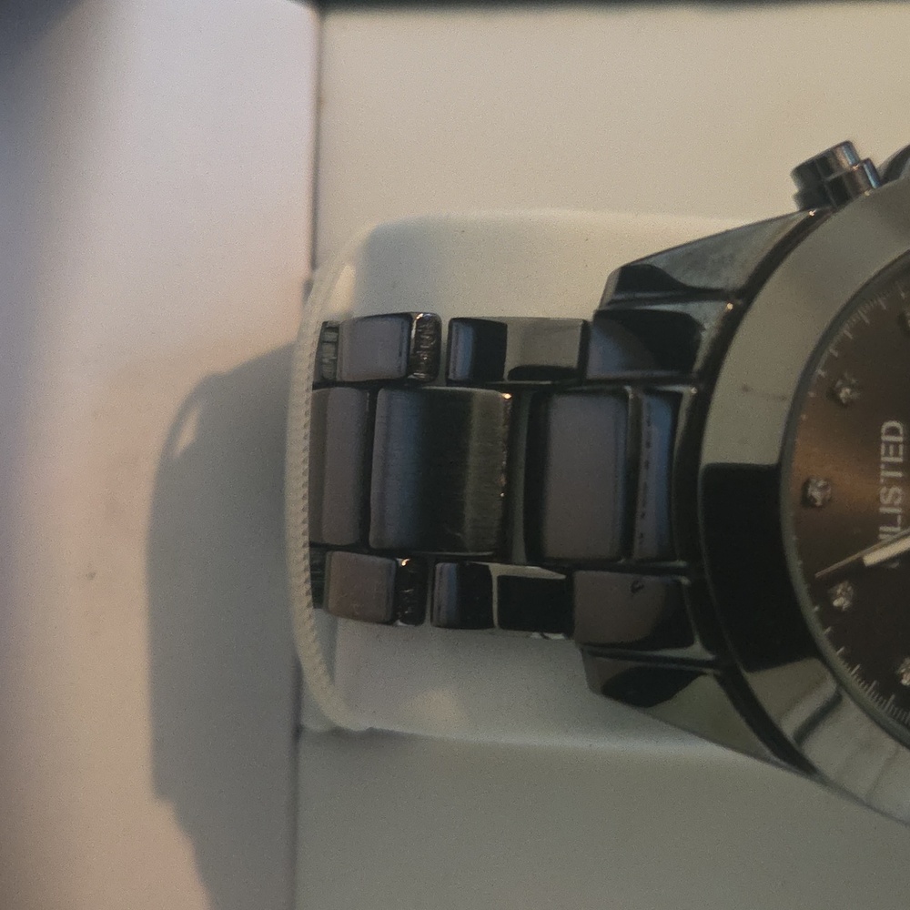 Kenneth Cole Unlisted Mens Black Designer Watch - Picture 3 of 10